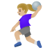 🤾🏼‍♀️ woman playing handball: medium-light skin tone display on Google